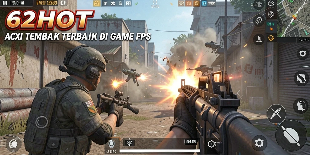 Tampilan memukau dari gameplay FPS di 62HOT.