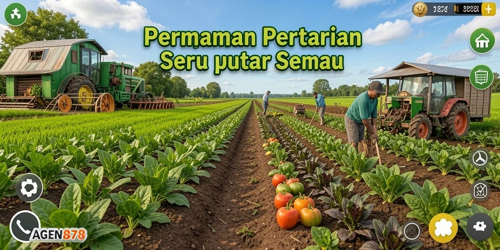 Screenshot AGEN878 menampilkan aktivitas bertani yang seru dan interaktif.