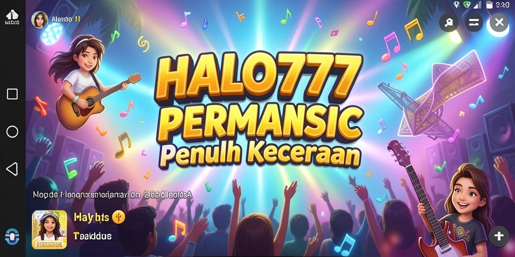 Tampilan gameplay HALO777 yang menarik dengan elemen musik yang interaktif.