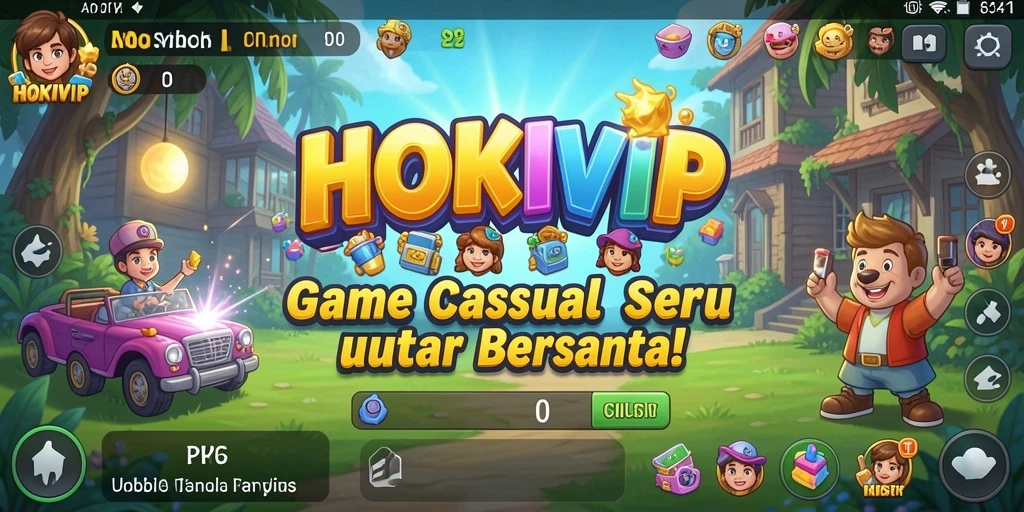 Tampilan gameplay HOKIVIP yang menyenangkan dan penuh warna.
