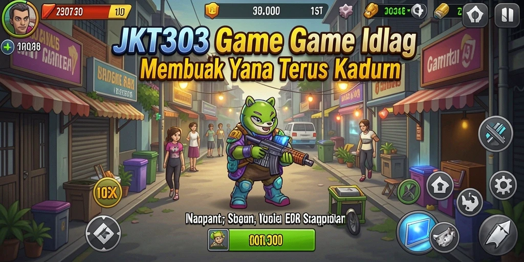 Tangkapan layar yang menampilkan karakter lucu dan gameplay yang asyik.