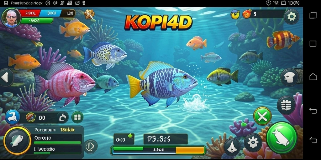 Tampilan gameplay KOPI4D yang penuh warna dan menawan.