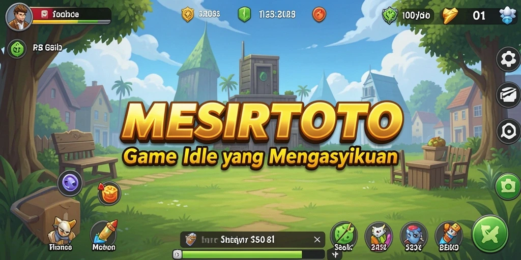 Screenshot utama MESIRTOTO menampilkan aksi gameplay Idle yang seru.