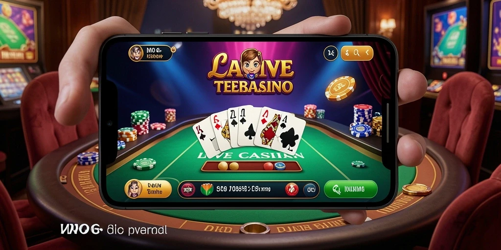 Tampilan gameplay N06 dengan dealer langsung dan pemain lainnya.