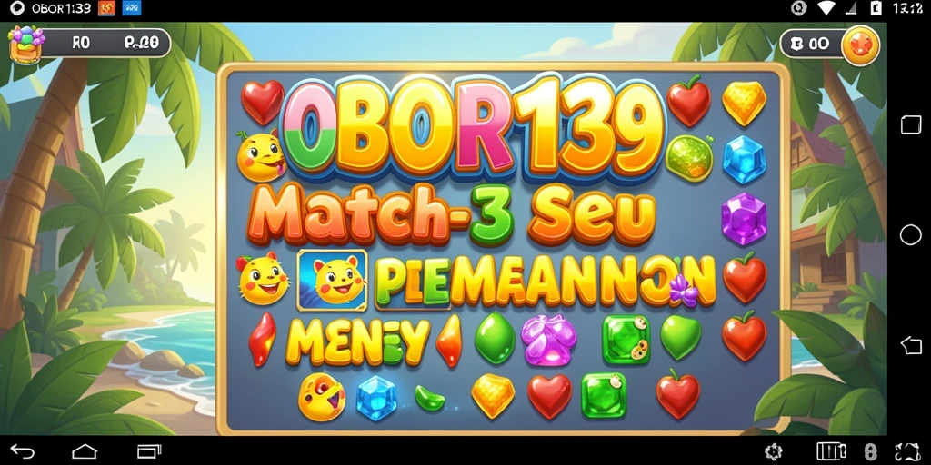 Screeshot utama OBOR138 menampilkan gameplay seru mencocokkan elemen.