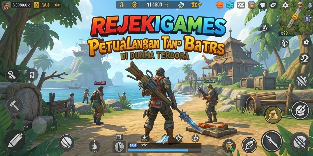 Tangkapan layar gameplay REJEKIGAMES yang menunjukkan eksplorasi dunia terbuka.