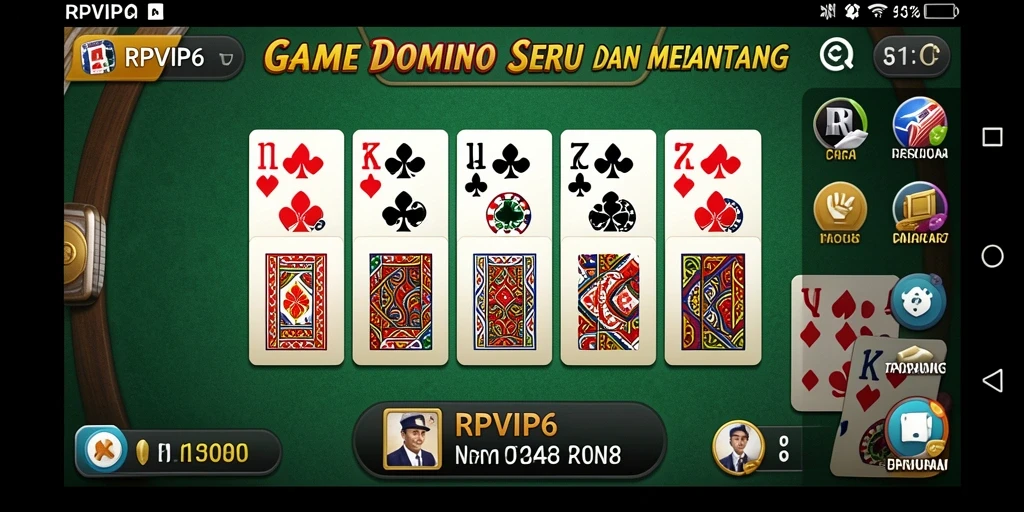 Gameplay seru RPVIP6 yang menjadikan permainan Domino lebih menarik.